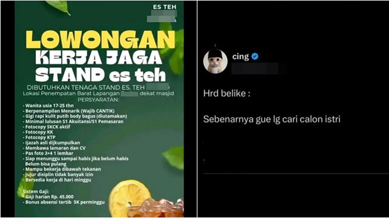 6 Komentar Netizen Lihat Loker Jaga Stand Es Teh Syaratnya Bikin Geleng Kepala