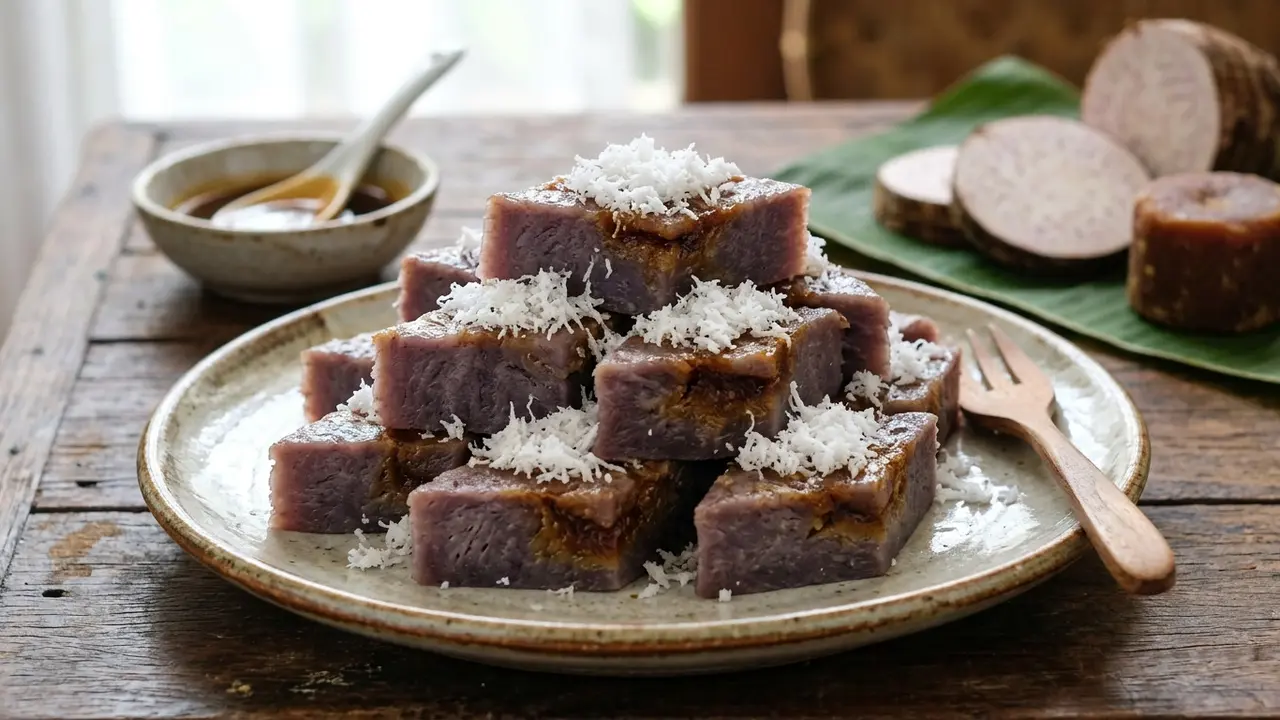 Resep Kue Talas Gula Merah (AI Generated)