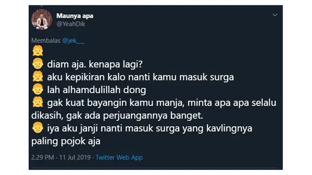 Khayalan Cewek Saat Pacarnya Masuk Surga Ini Malah Bikin Emosi