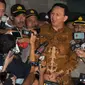 Gubernur DKI Jakarta, Basuki Tjahaja Purnama (Ahok) usai diperiksa KPK, Jakarta, Selasa (10/5). Keterangan Ahok diperlukan guna mendalami kasus dugaan suap yang menyeret Ketua Komisi D DPRD DKI Jakarta. (Liputan6.com/helmi Afandi)