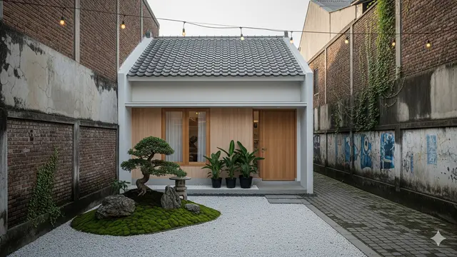 Tips Dekorasi Rumah Gaya Jepang Minimalis di Gang Sempit/Ilustrasi AI