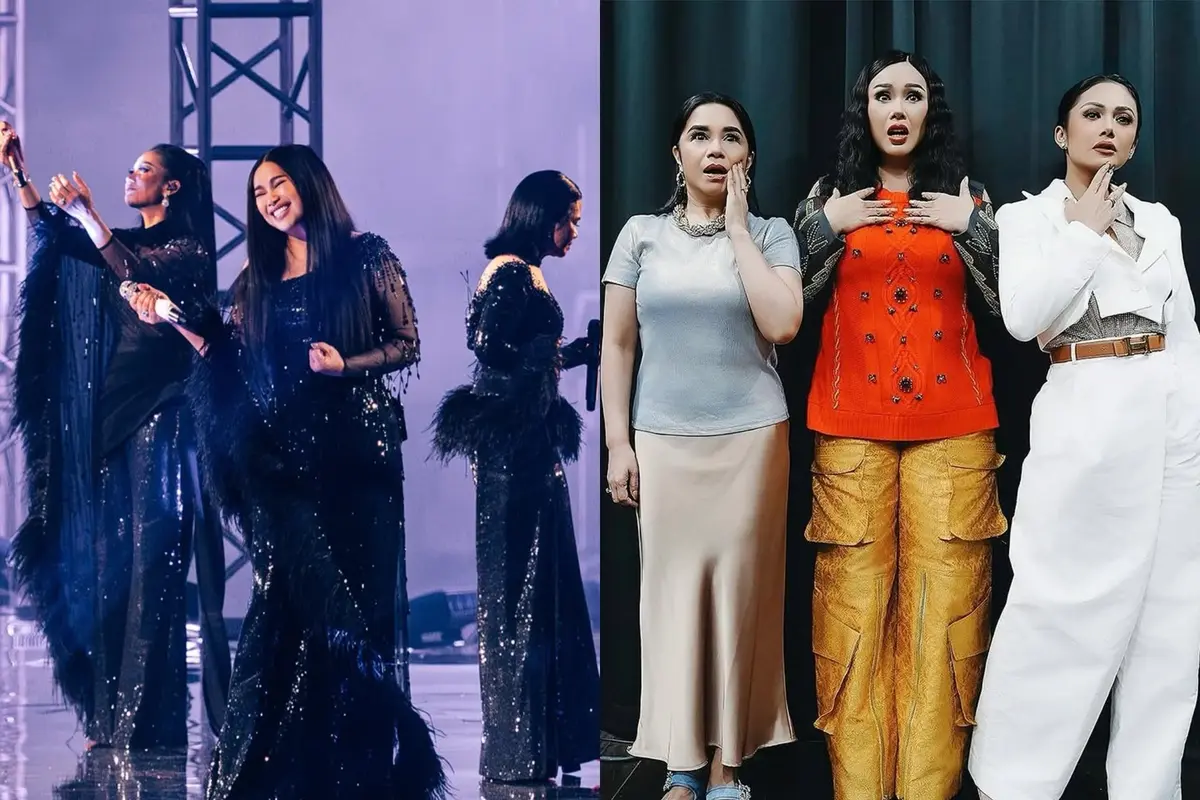 Gaya Kompak Tiga Diva Krisdayanti, Ruth Sahanaya, dan Titi DJ  di Satu Panggung, Tampil Energik di Usia 50an