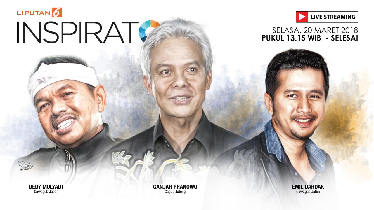 Saksikan Inspirato Bersama Emil Dardak, Dedi Mulyadi, dan Ganjar Pranowo