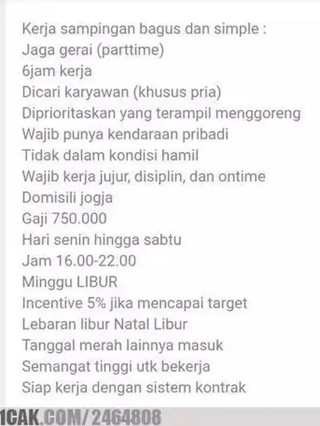 10 Potret Syarat Lowongan Kerja di Iklan Ini Bikin Tepuk Jidat, Tak Biasa