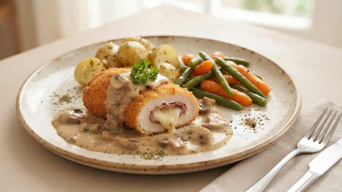 Resep Chicken Cordon Bleu Saus Jamur yang Gurih dan Juicy, Panduan Lengkap Memasak di Rumah