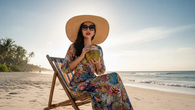 Prompt Gemini AI Foto Sendiri di Pantai yang Aesthetic dan Realistis