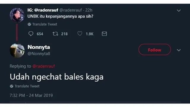 Ini Kreatifnya Warganet Ditanya Kepanjangan UNBK, Bikin Baper
