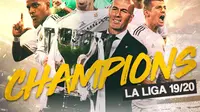 Real Madrid - Juara La Liga Musim 2019/2020 (Bola.com/Adreanus Titus)