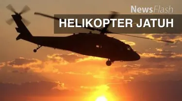 Helikopter jenis Bell milik PT Amur jatuh di lokasi 99, areal penambangan emas Degeuwo, Distrik Dogobaida, Kabupaten Paniai, Papua.