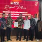 Komisi Pemilihan Umum (KPU) DKI Jakarta&nbsp;rampung melakukan rekapitulasi ulang hasil verifikasi administrasi syarat dukungan calon perseorangan atau independen untuk bakal pasangan calon (paslon) Dharma Pongrekun-Kun Wardana (Liputan6.com/Winda Nelfira)