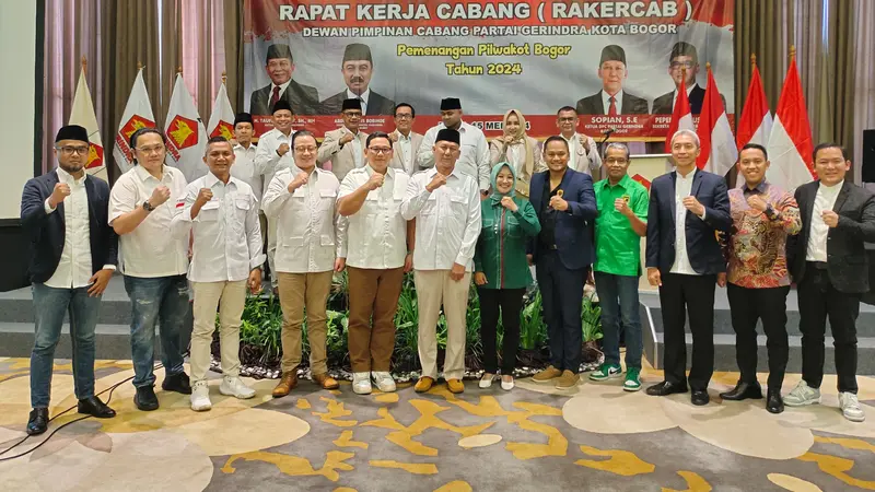 Tujuh bakal calon wali kota Bogor adu gagasan dihadapan ratusan kader dan pengurus Partai Gerindra, Rabu (15/5/2024).