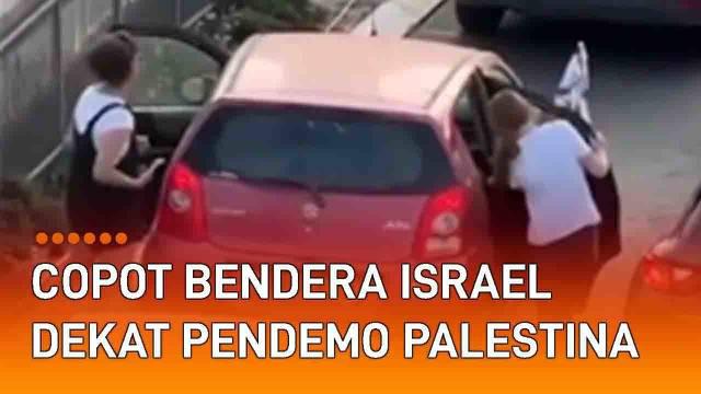 Konflik Israel dan Palestina belum kunjung usai. Tak ayal pendukung masing-masing dua negara kerap bersebrangan. Seperti momen berikut ini yang terekam kamera warga.