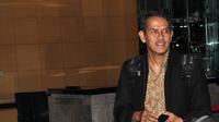 Mantan Dirjen Penyelenggaraan Haji dan Umrah Kementerian Agama, Anggito Abimanyu penuhi panggilan KPK, Selasa (28/10/2014). (Liputan6.com/Miftahul Hayat)