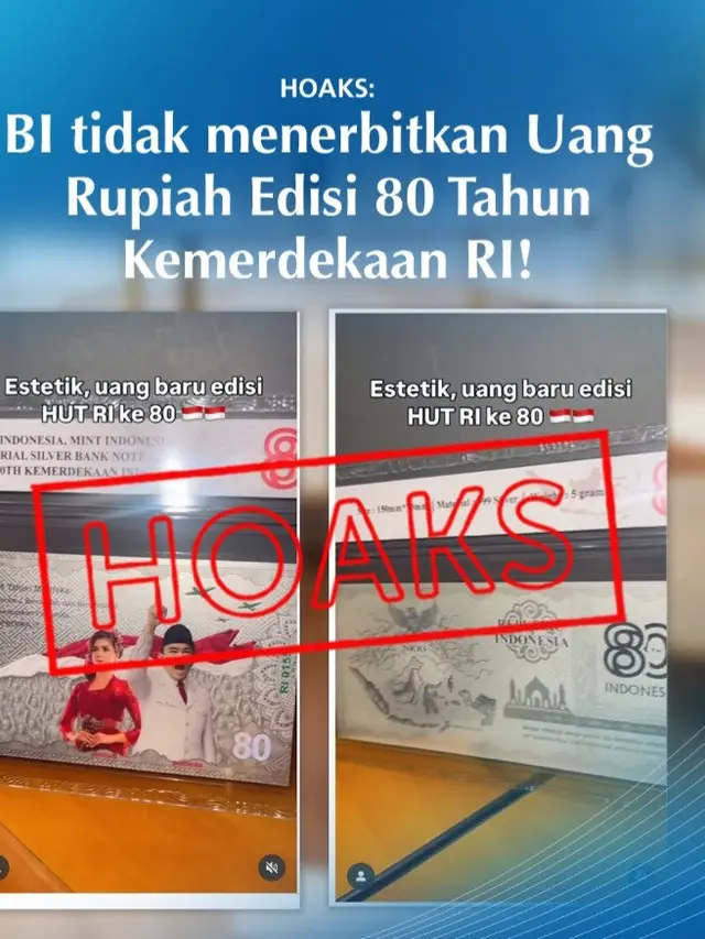 Beredar di Medsos Uang Baru Rp 80 Ribu pada HUT RI, Ini Kata BI