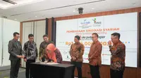 Bank bjb syariah bersama 12 lembaga keuangan syariah lainnya memimpin sindikasi permodalan syariah kepada perusahaan pengolahan PT OKI Pulp & Paper Mills (OKI). (Foto: Istimewa/Jayadi Supriyadin)