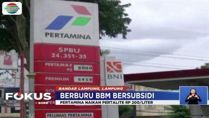 Harga Pertalite Naik Warga Di Bandar Lampung Buru Premium News Liputan6 