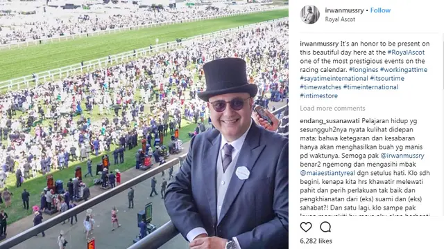 Irwan Mussry di Royal Ascot (Instagram/ @irwanmussry)