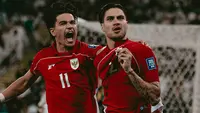Kevin Diks mencetak gol untuk Timnas Indonesia ke gawang Timnas Arab Saudi. (Bola.com/Dok.X Timnas Indonesia).