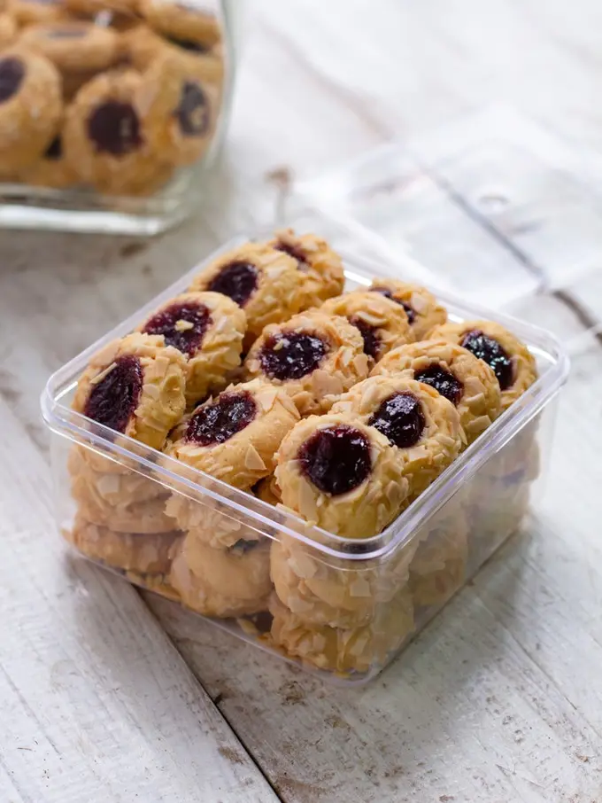 resep kue kering thumbprint cookies kue jempol