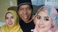 Kiwil bersama dua istrinya, Rohimah dan Meggy Wulandari. (Instagram)