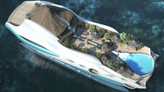 Penampakan Kapal Pesiar Ini Mirip Pulau Tropis Global