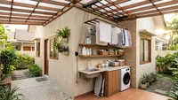 7 Desain Belakang Rumah Kecil yang Bisa Jadi Tempat Cuci, Jemur dan Penyimpanan Sekaligus