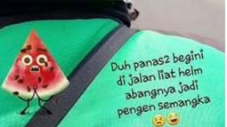 Wah penumpangnya jadi pengen semangka ga tuh (Source: instagram.com/dramaojol.id)