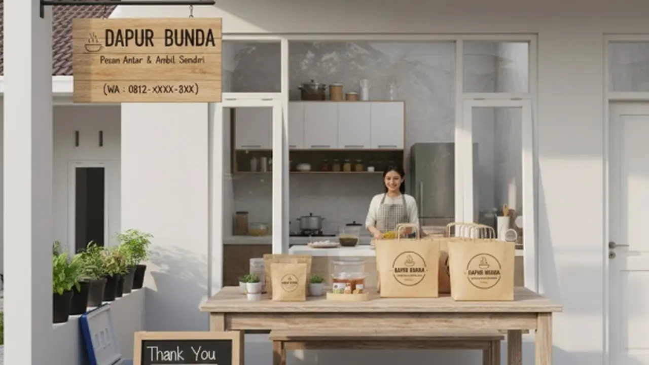 Ilustrasi Jualan Makanan Sistem Pre-Order/Gemini AI
