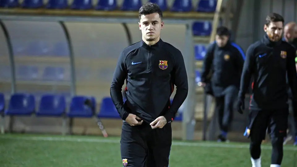 Philippe Coutinho mengikuti sesi latihan Barcelona untuk kali pertama. (doc. Barcelona)