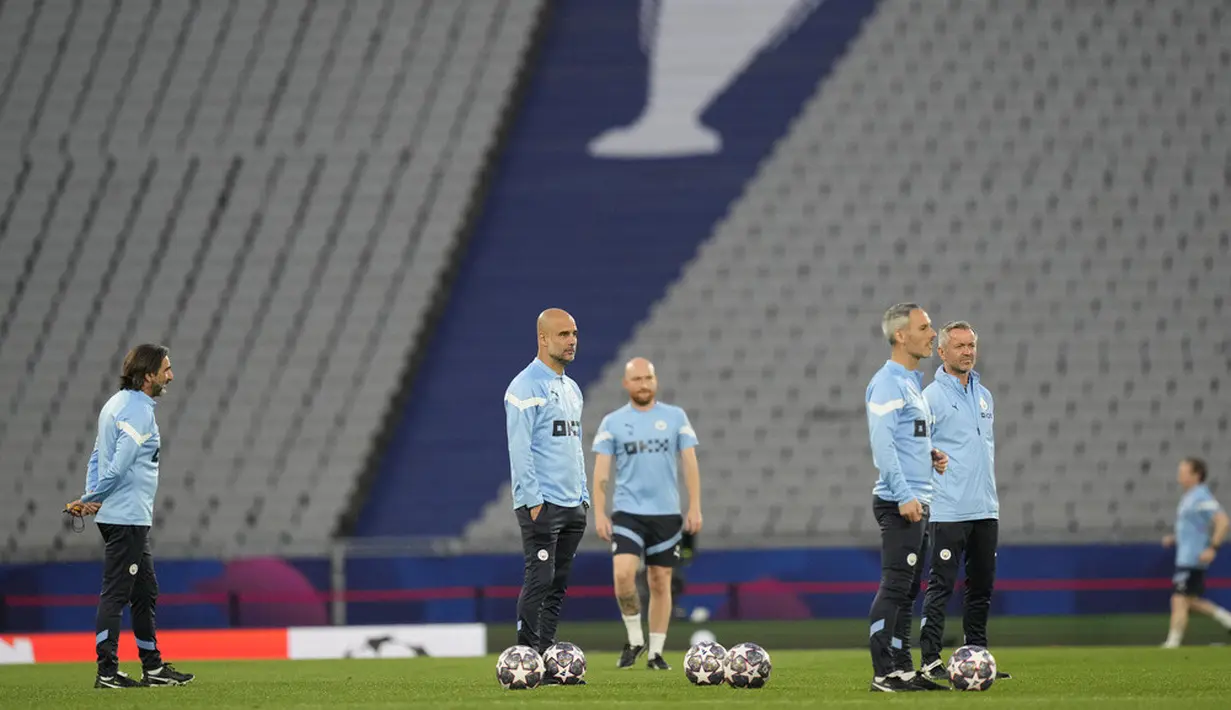 <p>Pada laga 17 Mei 2023 tersebut, Pep Guardiola genap telah tampil dalam 160 pertandingan Liga Champions dalam kariernya sebagai pelatih. Jumlah tersebut tidak termasuk dengan empat laga ketika awal-awal karier Pep Guardiola harus membawa Barcelona tampil dari fase kualifikasi. (AP Photo/Antonio Calanni)</p>