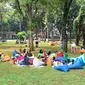 Suasana di Semasa Piknik 2024 yang berlangsung di Lapangan Banteng, Jakarta Pusat, mulai 31 Mei hingga 2 Juni 2024. (dok. Liputan6.com/Dinny Mutiah)