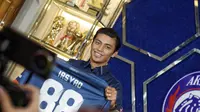 Rekrutan baru Arema FC untuk Liga 1 2022/2023, Irsyad Maulana. (Bola.com/Iwan Setiawan)