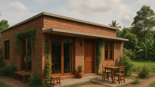 Inspirasi Model Rumah Kontemporer 1 Lantai di Desa/via AI