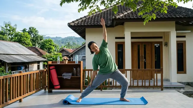 Ide Teras untuk Area Olahraga dan Cocok untuk Orang Mageran Model dengan Spot Senam Pagi