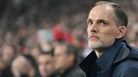 Pelatih baru Timnas Inggris, Thomas Tuchel memimpin laga Kualifikasi Piala Dunia 2026 melawan Albania di Wembley Stadium, London, Jumat (21/03/2025) waktu setempat. (AFP/Glyn Kirk)