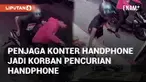 Penjaga konter handphone menjadi korban perampasan. Pelaku yang berboncengan datang dengan berpura-pura ingin belanja