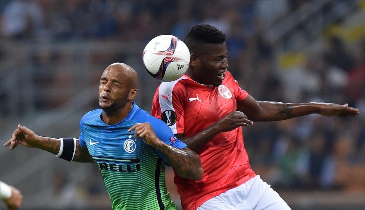 Inter Milan dipermalukan Hapoel Beer-Sheva, 0-2, pada laga Grup K Liga Europa di Giuseppe Meazza, Milan, Jumat (16/9/2016) dini hari WIB. (Reuters/Giorgio Perottino)