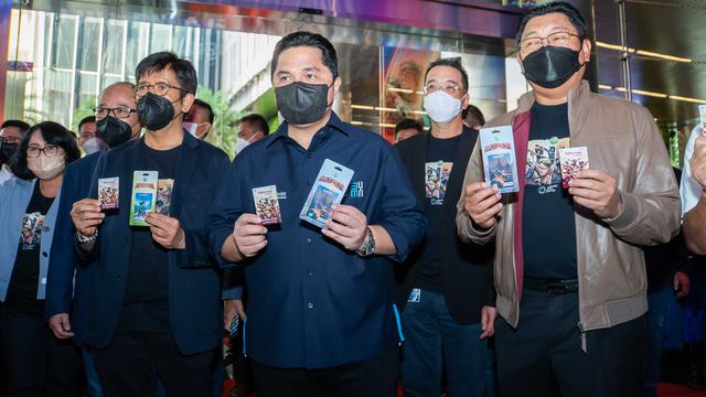 Telkomsel dan Bank Mandiri bersama MCAS Group berkolaborasi dengan Bumilangit meluncurkan voucher fisik internet Telkomsel dan kartu E-Money Mandiri edisi Bumilangit. (Dok. Telkomsel)