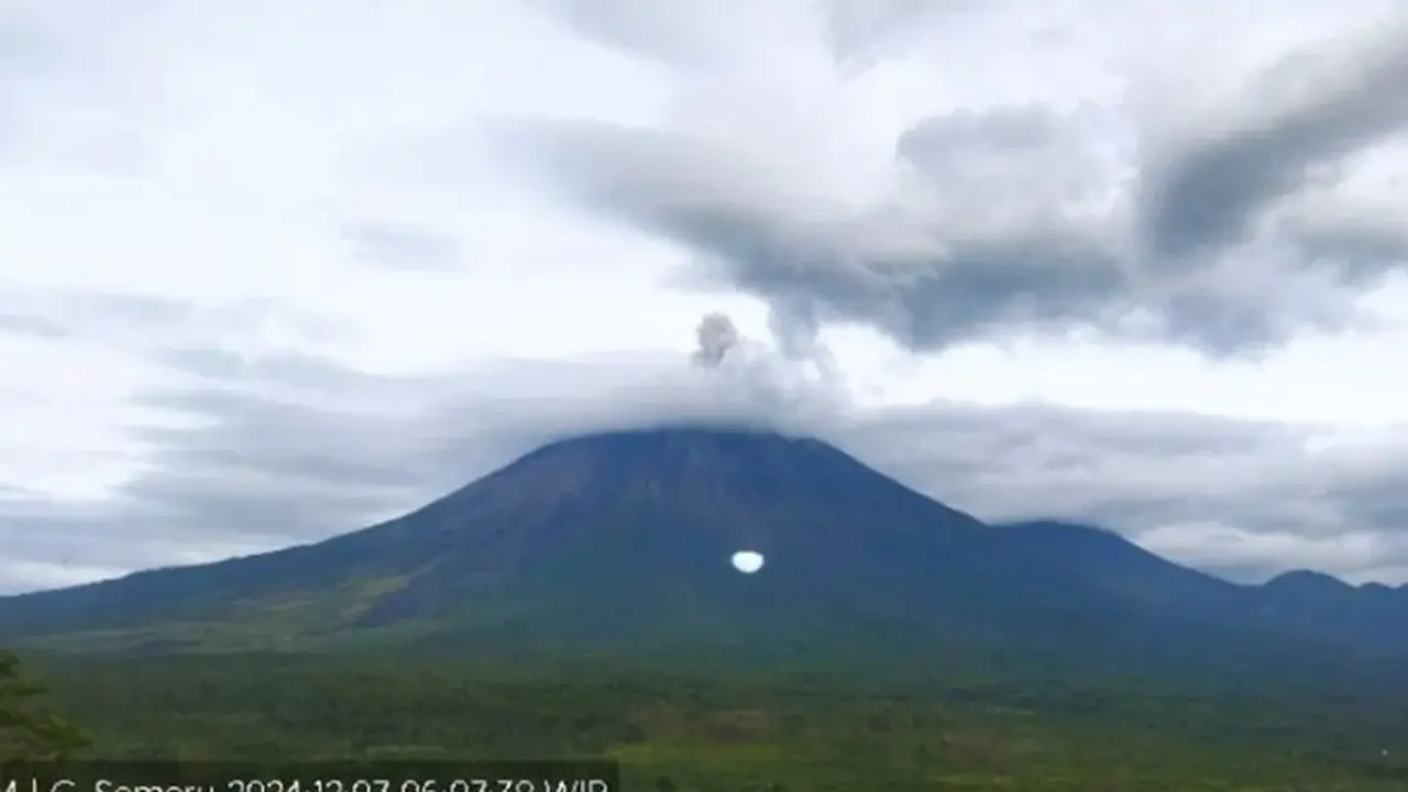 Gunung Semeru beberapa kali erupsi, tinggi letusan tidak teramati (Istimewa)
