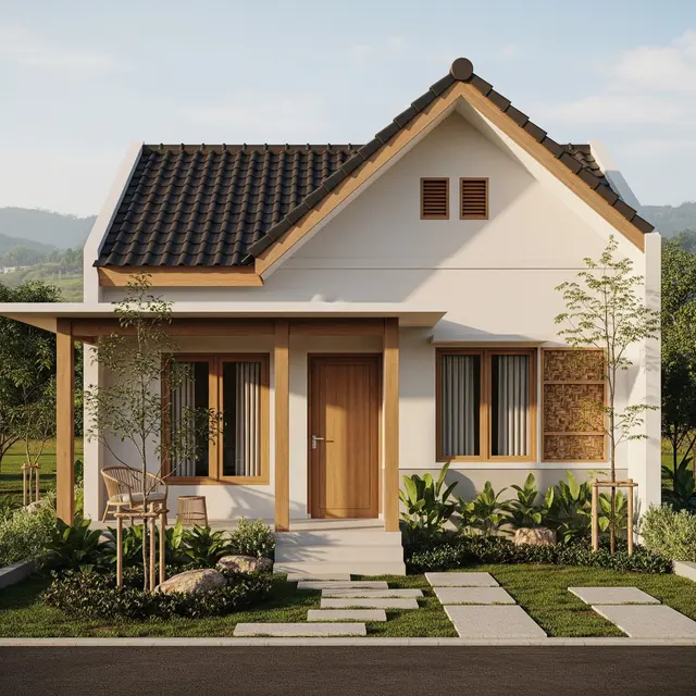Desain Rumah Tipe 36 di Desa yang Nyaman untuk Pasangan Baru dengan Budget Terbatas (Image by Gemini AI)