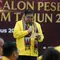 Ketua Umum Golkar Airlangga Hartarto memberikan sambutan saat Pendaftaran Partai Politik Calon Peserta Pemilu tahun 2024 di Gedung KPU, Jakarta, Rabu (10/8/2022). KPU menerima berkas dari 4 partai politik yang mendaftar sebagai calon peserta Pemilu 2024 di hari kesepuluh pendaftaran. (Liputan6.com/Faizal Fanani)