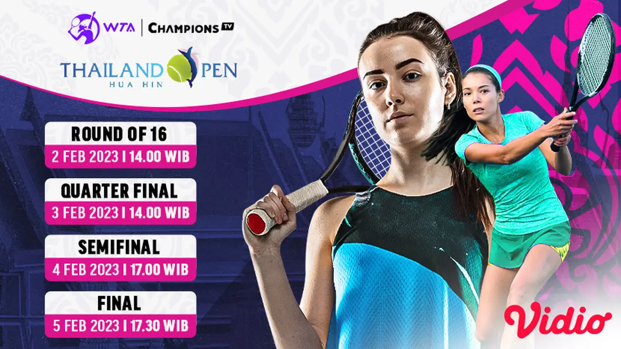 Live Streaming WTA Thailand Open 2023 16 Besar sampai Final di Vidio : Ada Mantan Petenis Juara Dunia