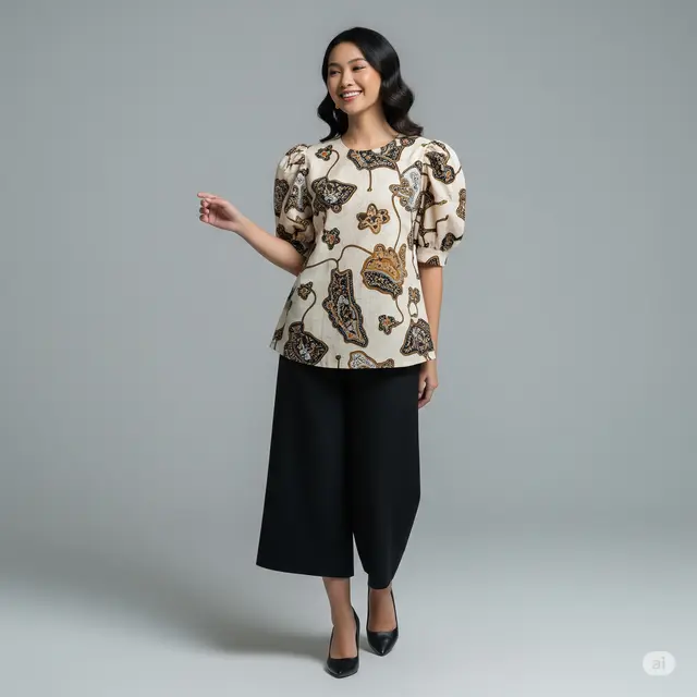 8 Baju Batik Lengan Puff untuk Acara Formal: Style Elegan dan Profesional