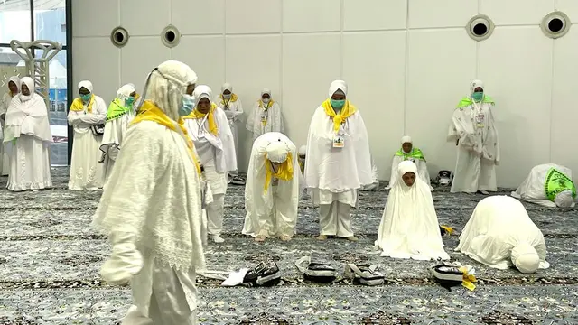 Jemaah calon haji di Bandara Internasional King Abdulaziz (KAIA), Jeddah, Arab Saudi. (Foto: dokumentasi MCH)