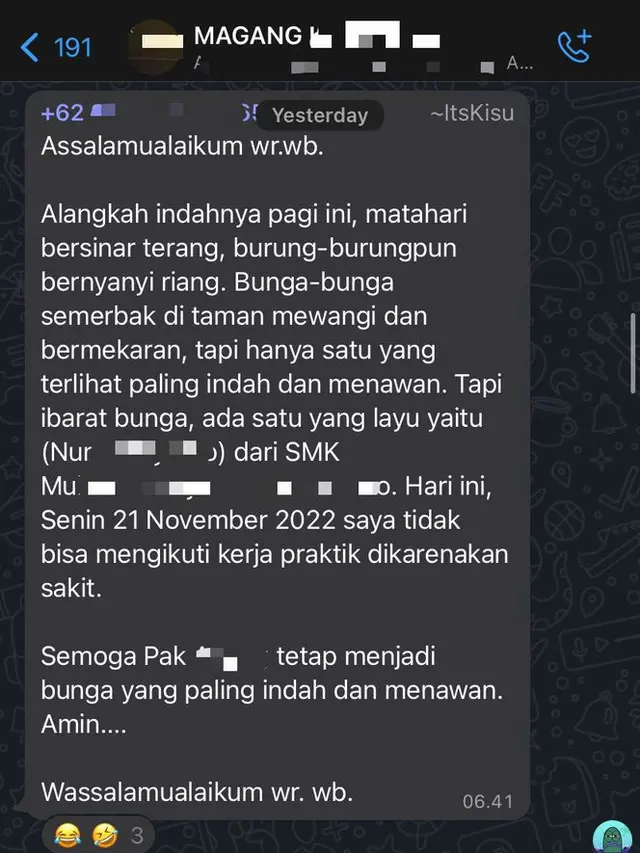 6 Potret Surat Izin Enggak Masuk Sekolah Ini Puitis Banget, Tertarik Meniru?