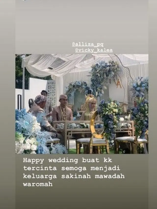 Vicky Kalea menikah dengan Alliza Putri (Foto: Instagram @vicky_kalea @arryuathallah)