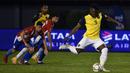 Satu-satunya gol Ekuador dicetak pemain pengganti, Jordy Caicedo pada menit ke-76 melalui eksekusi penalti. (AFP/Norberto Duarte)