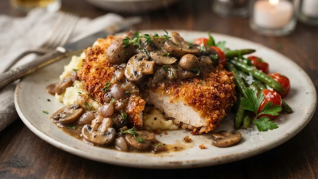 Resep Crispy Chicken Steak Saus Jamur