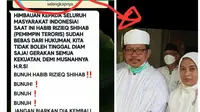 Hoaks ajakan bunuh HRS disandingkan dengan foto Ketua PCNU Semarang dan istri. (Sumber Foto: FB)