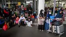 Manager Humas KAI Daop 8 Surabaya, Luqman memprediksi lonjakan penumpang masih akan terus bertambah. (JUNI KRISWANTO/AFP)
